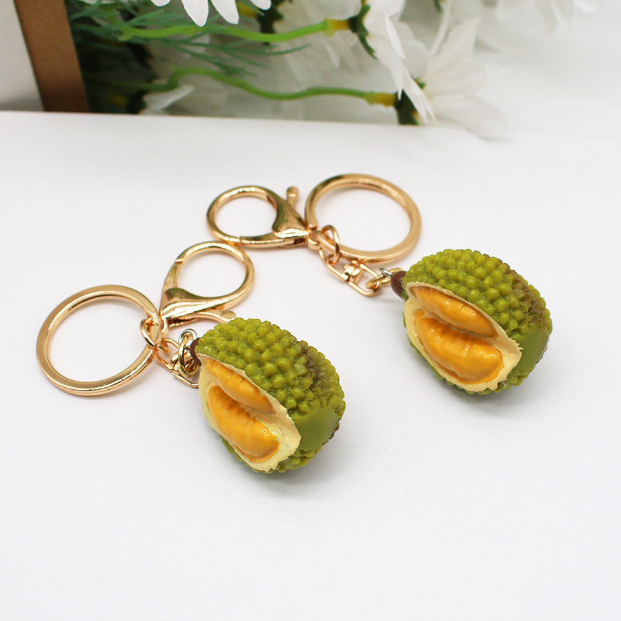 Wholesale Resin Simulation Fruit Durian Keychain